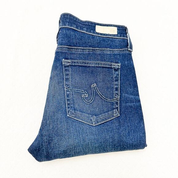 AG The Farrah Skinny Ankle High-Rise Dark Wash Denim Jeans Size 27 - Picture 1 of 9